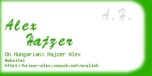 alex hajzer business card